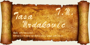 Tasa Mrdaković vizit kartica